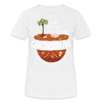 Retro Gärtner Garten Gärtner Hobbygärtner - Frauen T-Shirt atmungsaktiv - Weiß - Vorne - AI Model Female 172 dark (172cm)