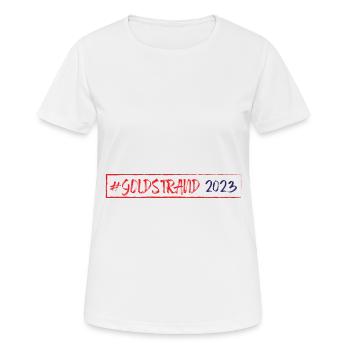 Sables d’or 2023 (Garantie du prix le plus bas) - T-shirt respirant Femme - blanc - Devant - AI Model Female 172 dark (172cm)