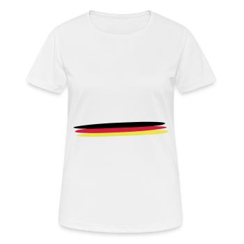 Drapeau de l’Allemagne - T-shirt respirant Femme - blanc - Devant - AI Model Female 172 dark (172cm)