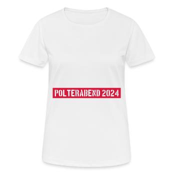 Polterabend 2024 - Frauen T-Shirt atmungsaktiv - Weiß - Vorne - AI Model Female 172 dark (172cm)