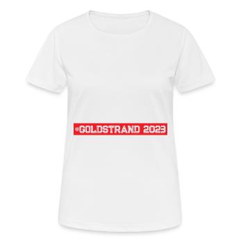 Sables d’or 2023 (Garantie du prix le plus bas) - T-shirt respirant Femme - blanc - Devant - AI Model Female 172 dark (172cm)