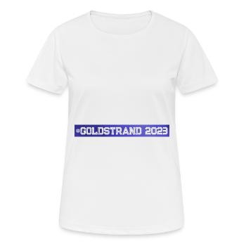 Sables d’or 2023 (Garantie du prix le plus bas) - T-shirt respirant Femme - blanc - Devant - AI Model Female 172 dark (172cm)