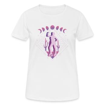 Vaporwave Weltall Jump Shoes Fitness - T-shirt respirant Femme - blanc - Devant - AI Model Female 172 dark (172cm)