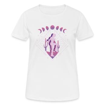 Vaporwave Space Rope Jumping - T-shirt respirant Femme - blanc - Devant - AI Model Female 172 dark (172cm)