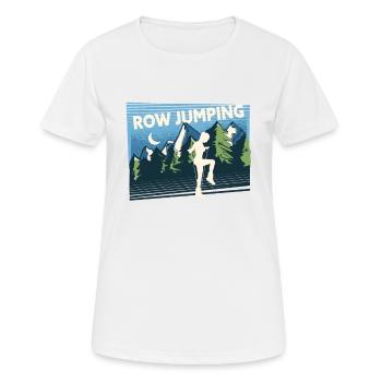 Corde à sauter Corde Sauteuse Femme - T-shirt respirant Femme - blanc - Devant - AI Model Female 172 dark (172cm)