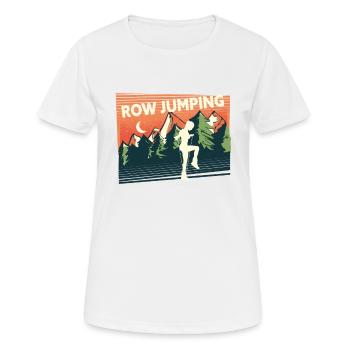 Corde à sauter Corde Sauteuse Femme - T-shirt respirant Femme - blanc - Devant - AI Model Female 172 dark (172cm)