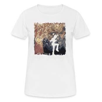 Corde à sauter Corde Sauteuse Femme - T-shirt respirant Femme - blanc - Devant - AI Model Female 172 dark (172cm)