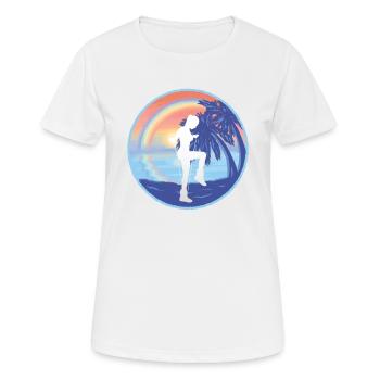 Corde à sauter Corde Sauteuse Femme - T-shirt respirant Femme - blanc - Devant - AI Model Female 172 dark (172cm)