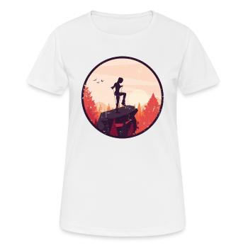 Corde à sauter Corde Sauteuse Femme - T-shirt respirant Femme - blanc - Devant - AI Model Female 172 dark (172cm)