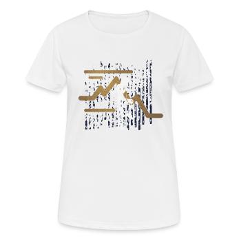 Corde à sauter Corde Sauteuse Femme - T-shirt respirant Femme - blanc - Devant - AI Model Female 172 dark (172cm)