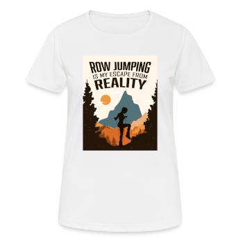 Rope Jumping, Rope Jumping Frau - Frauen T-Shirt atmungsaktiv - Weiß - Vorne - AI Model Female 172 dark (172cm)