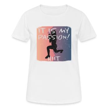 Grunge HIIT - Frauen T-Shirt atmungsaktiv - Weiß - Vorne - AI Model Female 172 dark (172cm)
