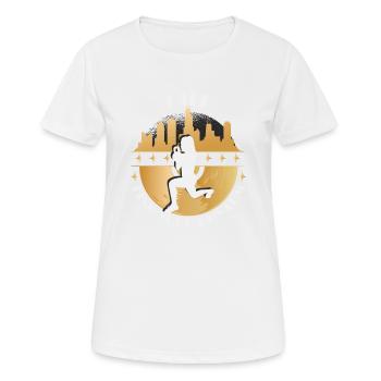 Rythme HIIT - T-shirt respirant Femme - blanc - Devant - AI Model Female 172 dark (172cm)