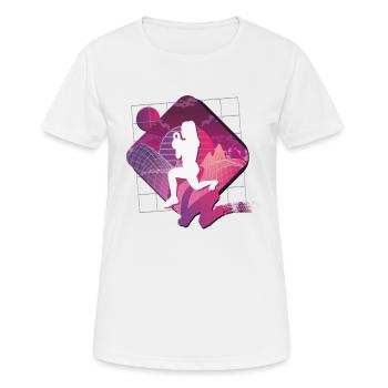 Vaporwave HIIT - T-shirt respirant Femme - blanc - Devant - AI Model Female 172 dark (172cm)