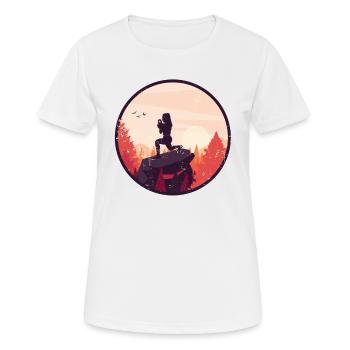 HIIT Fitness Frau - Frauen T-Shirt atmungsaktiv - Weiß - Vorne - AI Model Female 172 dark (172cm)
