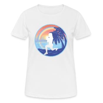 HIIT Fitness Frau - Frauen T-Shirt atmungsaktiv - Weiß - Vorne - AI Model Female 172 dark (172cm)