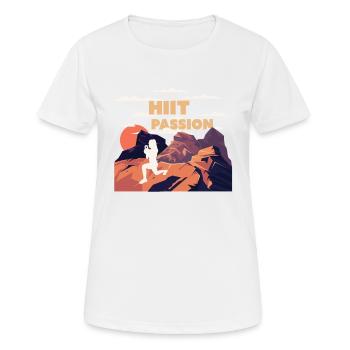 HIIT Passion - T-shirt respirant Femme - blanc - Devant - AI Model Female 172 dark (172cm)