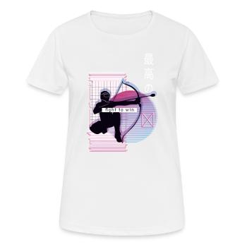 Vaporwave Metaverse Arrowtag - T-shirt respirant Femme - blanc - Devant - AI Model Female 172 dark (172cm)