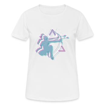 Balise fléchée Vaporwave Space - T-shirt respirant Femme - blanc - Devant - AI Model Female 172 dark (172cm)