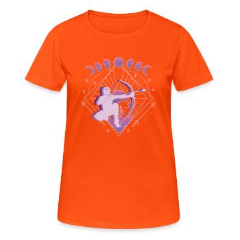 Balise fléchée Vaporwave Space - T-shirt respirant Femme - orange néon - Devant - AI Model Female 172 dark (172cm)