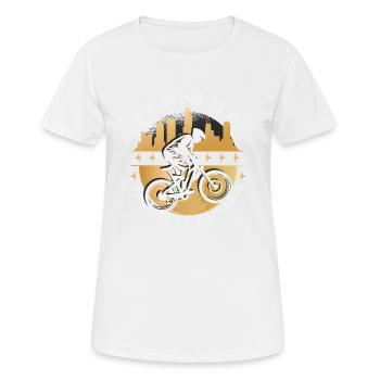 Rythme de descente - T-shirt respirant Femme - blanc - Devant - AI Model Female 172 dark (172cm)