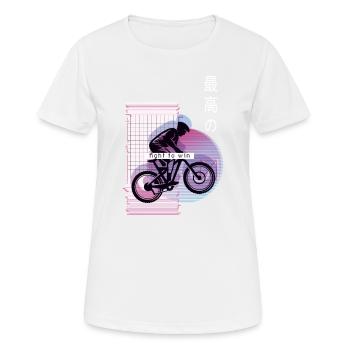 Vaporwave Metaverse Descente - T-shirt respirant Femme - blanc - Devant - AI Model Female 172 dark (172cm)