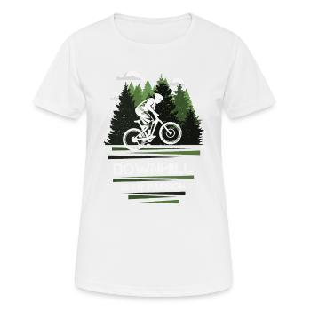 Passion pour la descente - T-shirt respirant Femme - blanc - Devant - AI Model Female 172 dark (172cm)