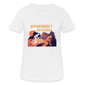 Passion pour la descente - T-shirt respirant Femme - blanc - Devant - AI Model Female 172 dark (172cm)