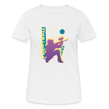 Vaporwave Paintball - T-shirt respirant Femme - blanc - Devant - AI Model Female 172 dark (172cm)