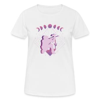 Vaporwave Space Paintball - T-shirt respirant Femme - blanc - Devant - AI Model Female 172 dark (172cm)