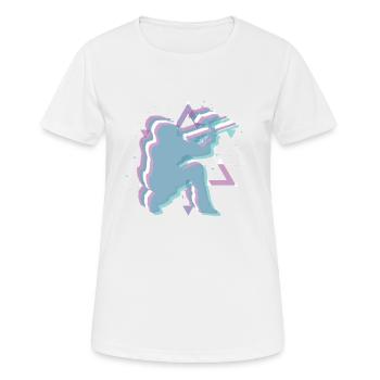 Vaporwave Space Paintball - T-shirt respirant Femme - blanc - Devant - AI Model Female 172 dark (172cm)