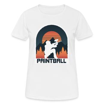 Paintball Paintball Player - Women's Breathable T-Shirt - white - Front - AI Model Female 172 dark (172cm)