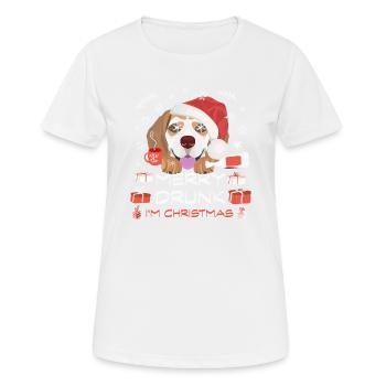 Marché de Noël de Beagle - T-shirt respirant Femme - blanc - Devant - AI Model Female 172 dark (172cm)