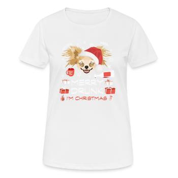 Marché de Noël de Chihuahua - T-shirt respirant Femme - blanc - Devant - AI Model Female 172 dark (172cm)