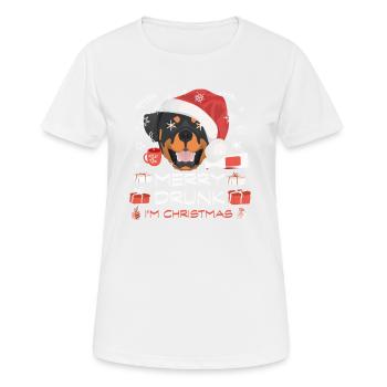 Marché de Noël de Rottweiler - T-shirt respirant Femme - blanc - Devant - AI Model Female 172 dark (172cm)
