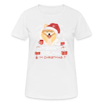 Marché de Noël de Zwergspitz - T-shirt respirant Femme - blanc - Devant - AI Model Female 172 dark (172cm)