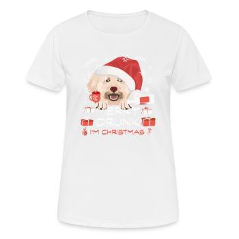Marché de Noël des caniches - T-shirt respirant Femme - blanc - Devant - AI Model Female 172 dark (172cm)
