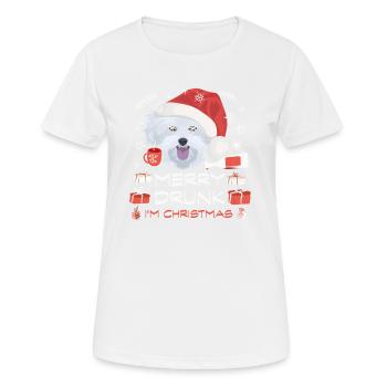 Marché de Noël maltais - T-shirt respirant Femme - blanc - Devant - AI Model Female 172 dark (172cm)