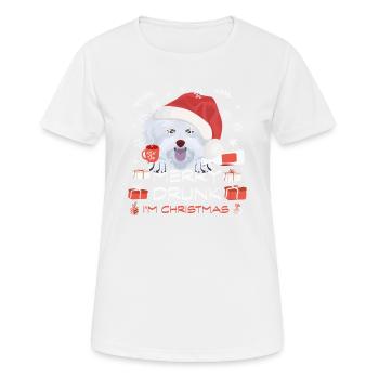 Marché de Noël maltais - T-shirt respirant Femme - blanc - Devant - AI Model Female 172 dark (172cm)