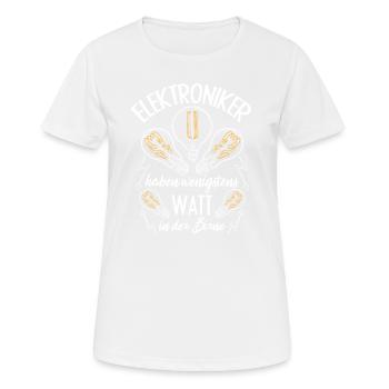 Watt, intelligente Elektroniker - Frauen T-Shirt atmungsaktiv - Weiß - Vorne - AI Model Female 172 dark (172cm)