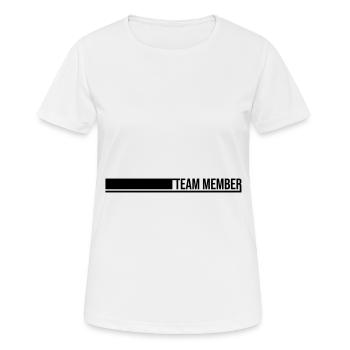 Membres de l’équipe - T-shirt respirant Femme - blanc - Devant - AI Model Female 172 dark (172cm)