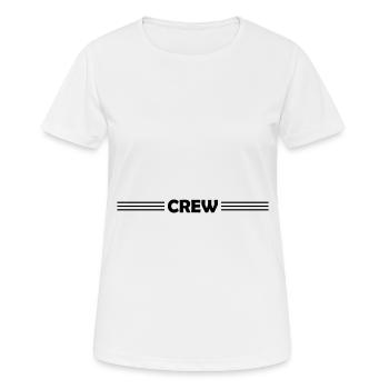 Conception de l’équipage - T-shirt respirant Femme - blanc - Devant - AI Model Female 172 dark (172cm)