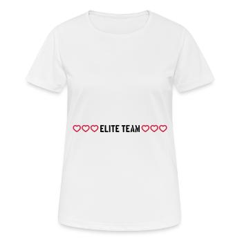 Elite Team Herz Liebe - Frauen T-Shirt atmungsaktiv - Weiß - Vorne - AI Model Female 172 dark (172cm)