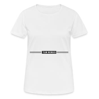 Membres de l’équipe - T-shirt respirant Femme - blanc - Devant - AI Model Female 172 dark (172cm)