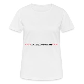 Junggesellinnenabschied herzchen - Frauen T-Shirt atmungsaktiv - Weiß - Vorne - AI Model Female 172 dark (172cm)