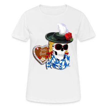 Fetz’n Gaudi - T-shirt respirant Femme - blanc - Devant - AI Model Female 172 dark (172cm)