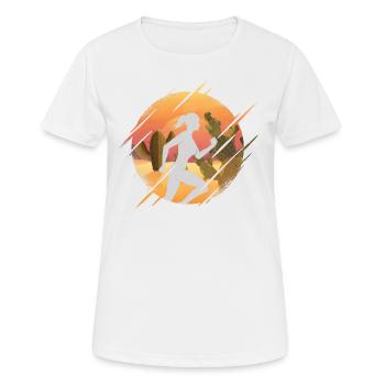 Jogging - Femme de jogging, Sports, Course - T-shirt respirant Femme - blanc - Devant - AI Model Female 172 dark (172cm)