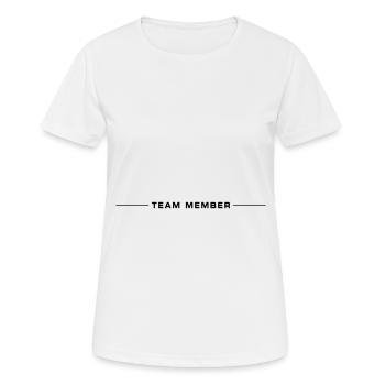 Membres de l’équipe - T-shirt respirant Femme - blanc - Devant - AI Model Female 172 dark (172cm)