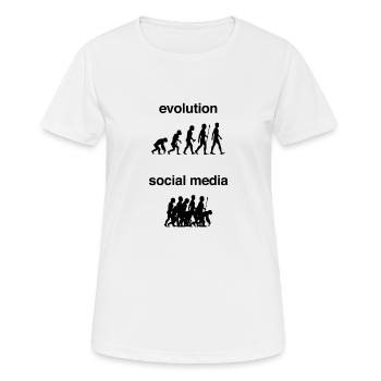 internet evolution - Frauen T-Shirt atmungsaktiv - Weiß - Vorne - AI Model Female 172 dark (172cm)