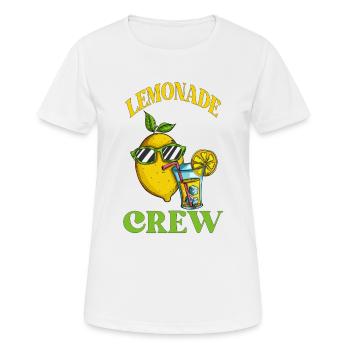 Zitronen Crew Limo Zitronengeschenk Lemon Fan - Frauen T-Shirt atmungsaktiv - Weiß - Vorne - AI Model Female 172 dark (172cm)